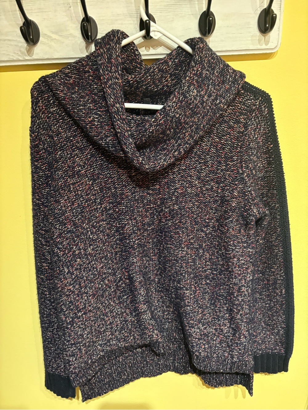 The Limited Navy Multicolor Turtleneck Sweater